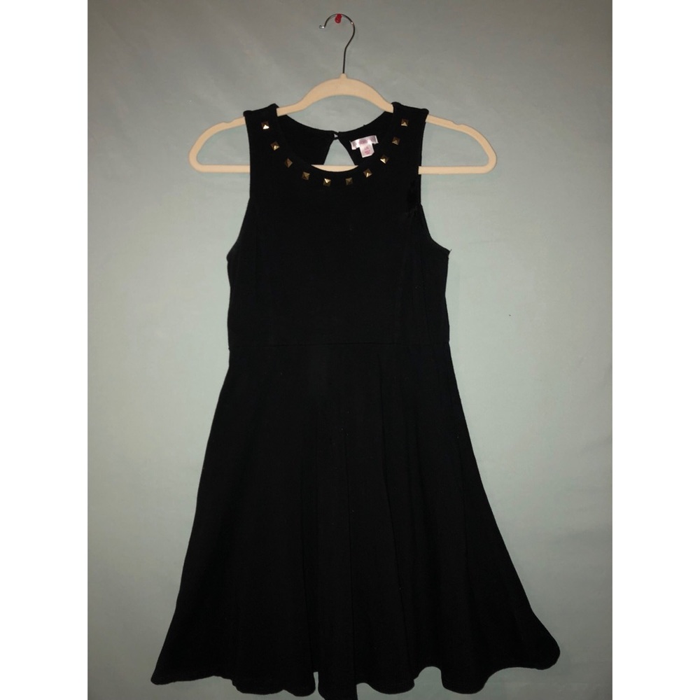 Black Xhilaration Skater Dress w/ Bronze Stud det.